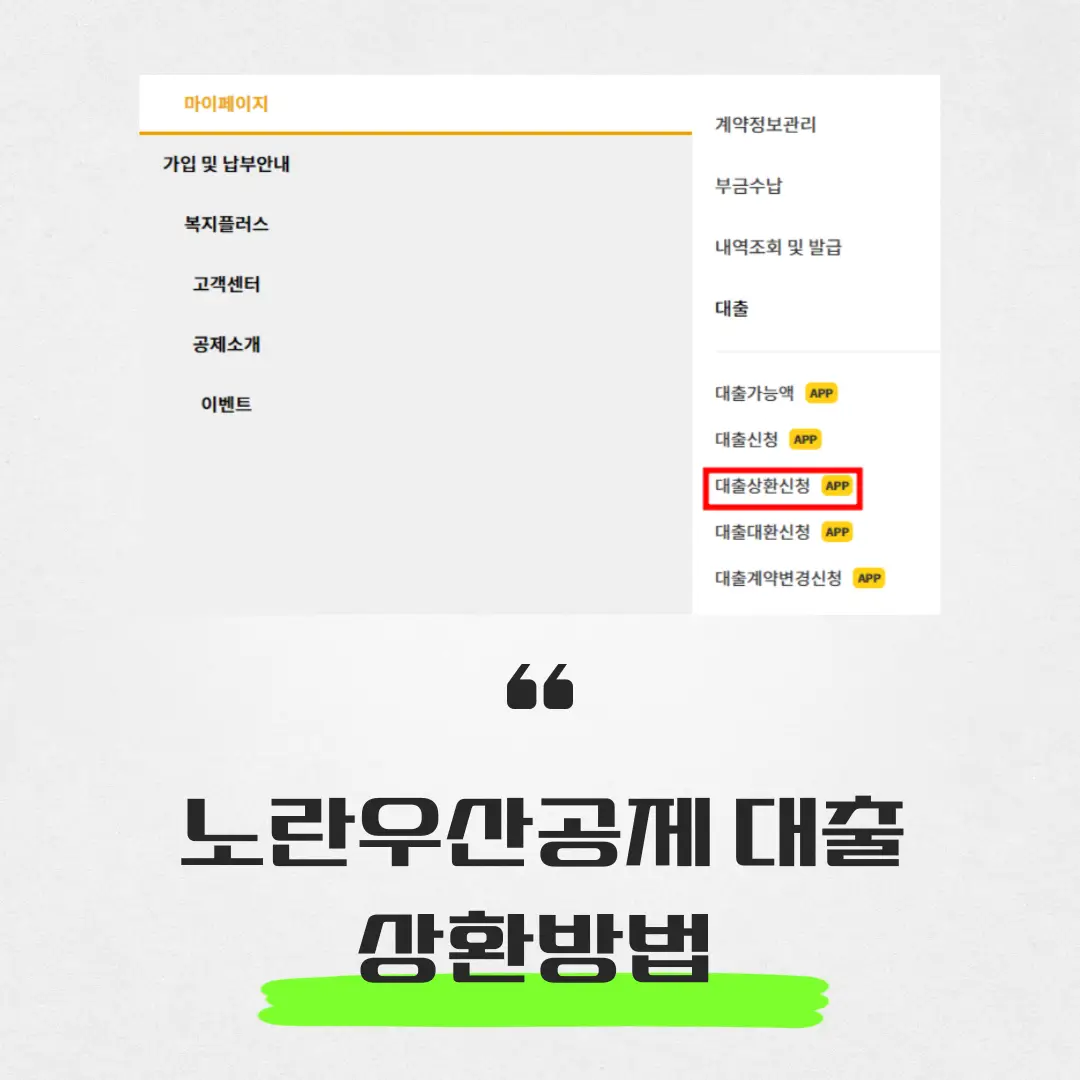 노란우산공제 대출상환방법